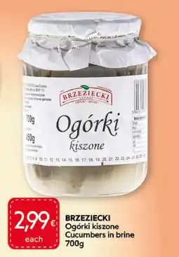 Food Plus Brzeziecki ogórki kiszzone aanbieding