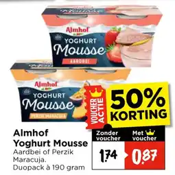 Vomar Voordeelmarkt Almhof Yoghurt Mousse aanbieding