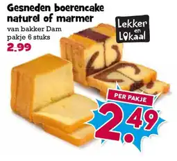 Boon`s Markt bakker Dam gesneden boerencake aanbieding