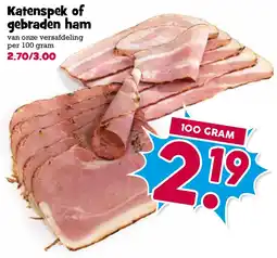 Boon`s Markt Katenspek of gebraden ham aanbieding
