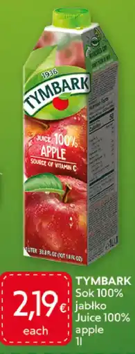 Food Plus TYMBARK Sok 100% jabłko aanbieding