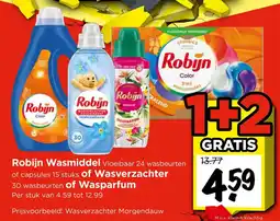 Vomar Voordeelmarkt Robijn Wasmiddel of Wasverzachter of Wasparfum aanbieding