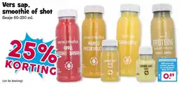Boon`s Markt Vers sap, smoothie of shot aanbieding