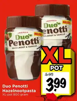 Vomar Voordeelmarkt Duo Penottti Hazelnootpasta aanbieding