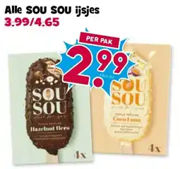 Boon`s Markt SOU SOU ijsjes aanbieding