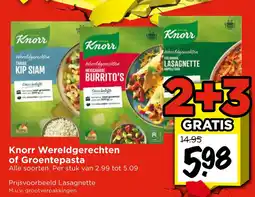 Vomar Voordeelmarkt Knorr Wereldgerechten of Groentepasta aanbieding