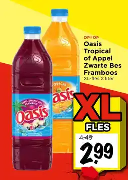 Vomar Voordeelmarkt Oasis Tropical of Appel Zwarte Bes Framboos aanbieding