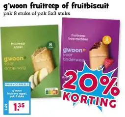 Boon`s Markt g'woon fruitreep of fruitbiscuit aanbieding