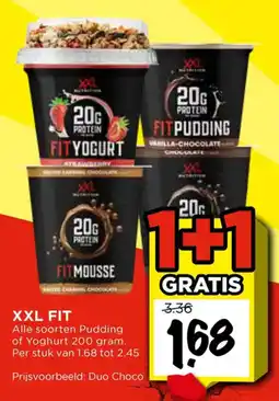Vomar Voordeelmarkt Alle XXL FIT Pudding of Yoghurt aanbieding