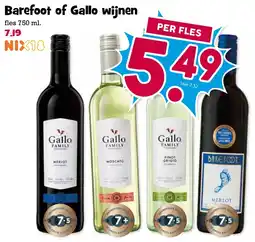 Boon`s Markt Barefoot of Gallo wijnen aanbieding