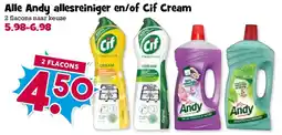 Boon`s Markt Andy allesreiniger en/of Cif Cream aanbieding