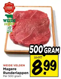 Vomar Voordeelmarkt Weide Velden Magere Runderlappen aanbieding