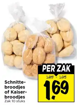 Vomar Voordeelmarkt Schnittebroodjes of Kaiserbroodjes aanbieding