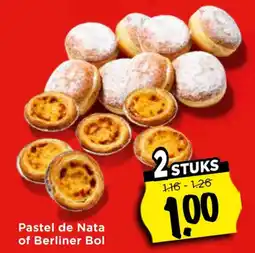 Vomar Voordeelmarkt Pastel de Nata of Berliner Bol aanbieding
