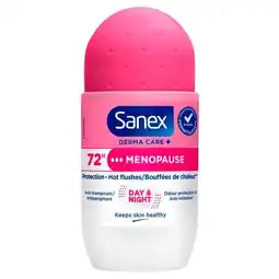 Trekpleister Sanex Derma Care+ Menopause Antitranspirant Roll-On aanbieding