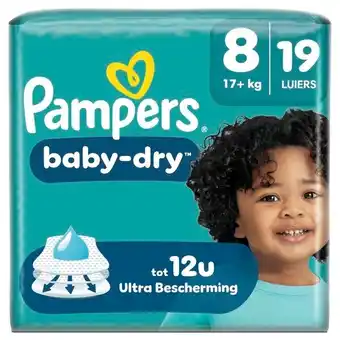 Trekpleister Pampers Baby-Dry Maat 8 Luiers aanbieding