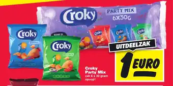 Nettorama Croky Party Mix zak 6 x 30 gram aanbieding