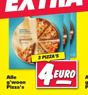 Nettorama Alle G'woon Pizza's 3 pizza's aanbieding