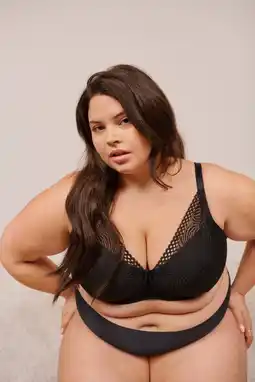 Wehkamp Zizzi voorgevormde beugelbh Plus Size - zwart aanbieding