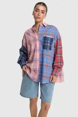 Wehkamp Alix the Label oversized geruite blouse - meerkleurig aanbieding