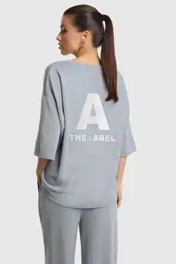 Wehkamp Alix the Label top met logo - lichtgrijs aanbieding