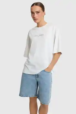 Wehkamp Alix the Label T-shirt met logo - ecru aanbieding