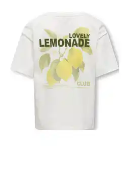 Wehkamp KIDS ONLY GIRL T-shirt met backprint wit aanbieding