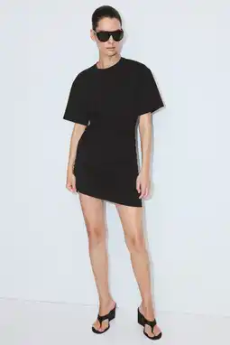 Wehkamp Mango korte zomerjurk - zwart aanbieding