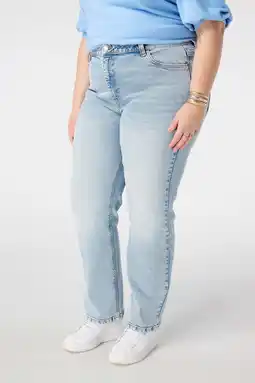 Wehkamp MS Mode loose fit jeans light blue denim aanbieding