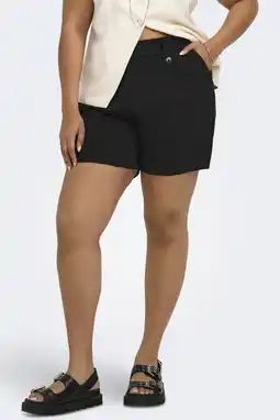 Wehkamp ONLY CARMAKOMA regularwaist casual short zwart aanbieding