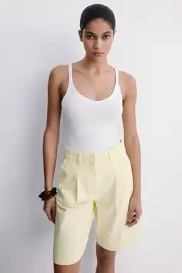 Wehkamp Mango regular fit chino short - lichtgeel aanbieding
