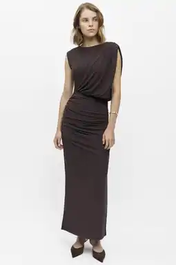 Wehkamp OBJECT maxi jurk bruin aanbieding