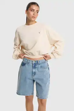 Wehkamp Alix the Label katoenen trui met logo - crème aanbieding