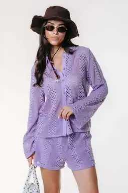 Wehkamp Colourful Rebel blouse crochet lavendel aanbieding