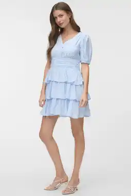 Wehkamp VERO MODA mini jurk - lichtblauw aanbieding