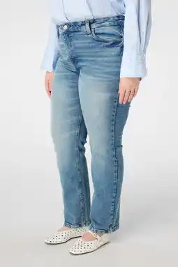 Wehkamp MS Mode loose fit jeans medium blue denim aanbieding