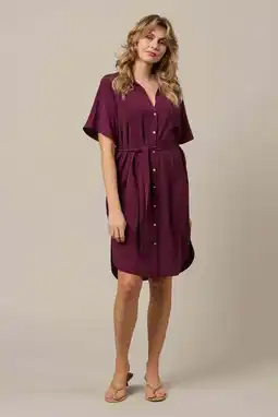 Wehkamp Co Woman zomerjurk donkerrood aanbieding