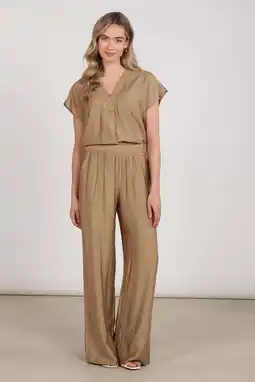 Wehkamp NUKUS wide leg highwaist broek camel aanbieding