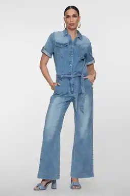 Wehkamp Geisha jumpsuit medium blue denim aanbieding