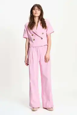 Wehkamp POM Amsterdam highwaist broek roze aanbieding