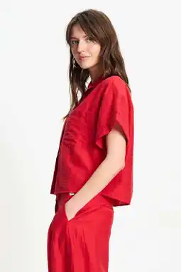 Wehkamp POM Amsterdam blouse rood aanbieding