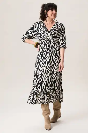 Wehkamp Miss Etam midi jurk zwart aanbieding