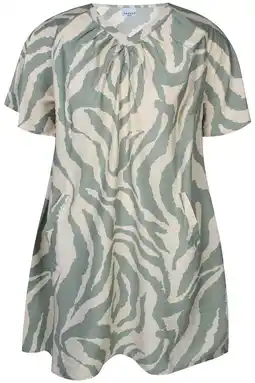 Wehkamp Zhenzi tuniek met zebraprint lichtgroen aanbieding