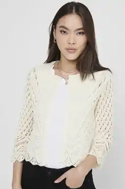 Wehkamp JDY crochet vest ecru aanbieding