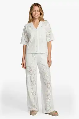 Wehkamp CS the Label blouse crochet ecru aanbieding