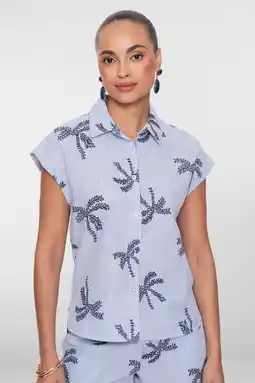 Wehkamp Geisha gestreepte blouse blauw aanbieding