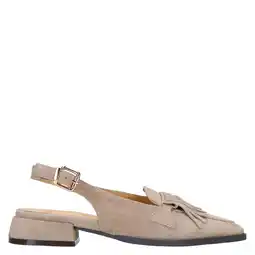 Wehkamp Manfield suède slingback loafers taupe aanbieding