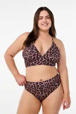 Wehkamp Zizzi high waist brazilian bikinibroekje CAANNE bruin aanbieding