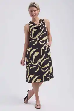 Wehkamp Lady Day zomerjurk met dierenprint zwart aanbieding