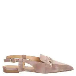 Wehkamp Manfield suède slingback loafers taupe aanbieding
